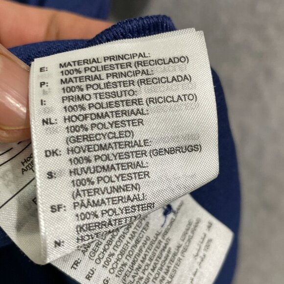NEW Adidas Men's S Blue Polo Shirt 100% Recycled Polyester Short Sleeve - Picture 6 of 7